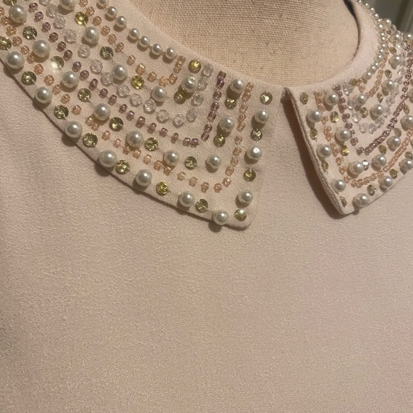 Kenzie Women’s Sleeveless Elegant Short Cream Dress Pearl Beads Accents size 4 - Picture 17 of 17